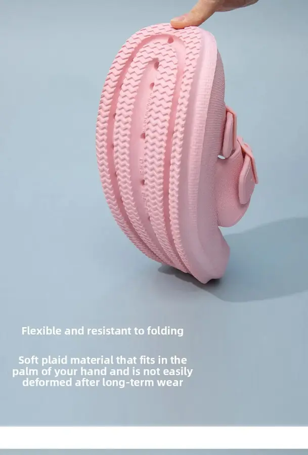 Flexible foldable sole of pink Bloom sandal