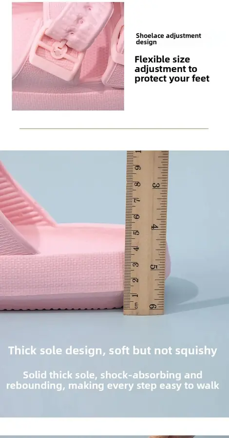 Thick shock-absorbing sole detail